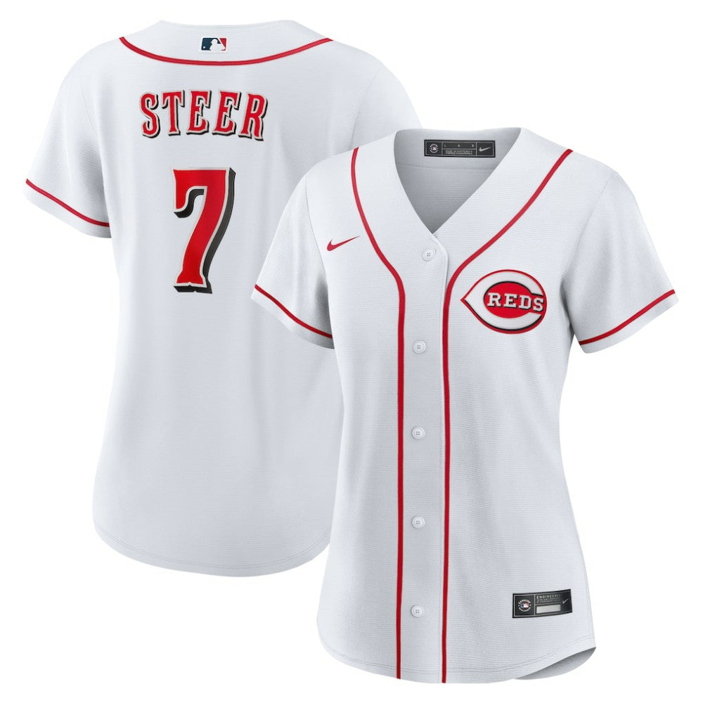 Spencer Steer Cincinnati Reds Nike Women's Home Replica Jersey - MLB