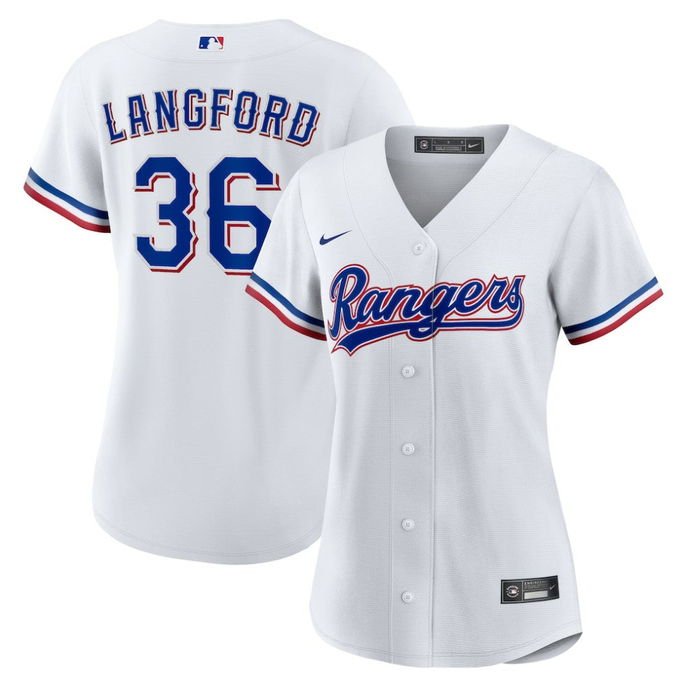 Wyatt Langford Texas Rangers Nike Women's Home Replica Jersey - MLB