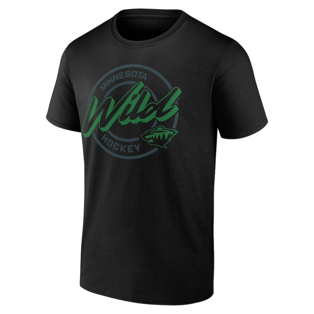 Minnesota Wild Color Block Puck T-Shirt - Black - NHL