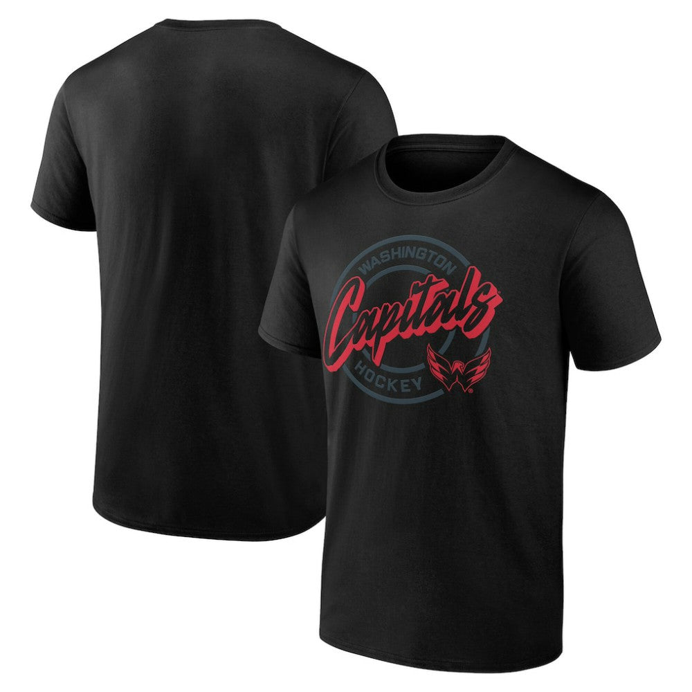 Washington Capitals Color Block Puck T-Shirt - Black - NHL