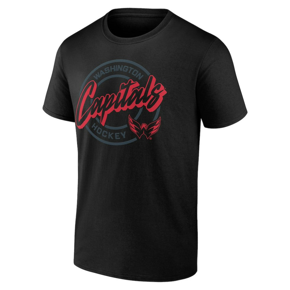 Washington Capitals Color Block Puck T-Shirt - Black - NHL
