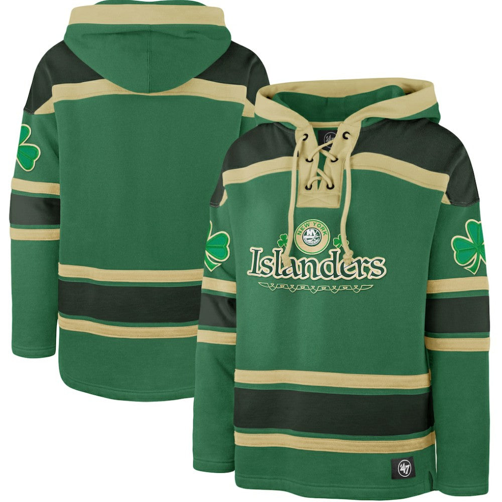 New York Islanders '47 St. Patrick's Day McLucky Superior Lacer Pullover Hoodie - Kelly Green - NHL
