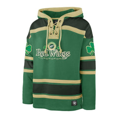 Detroit Red Wings '47 St. Patrick's Day McLucky Superior Lacer Pullover Hoodie - Kelly Green - NHL