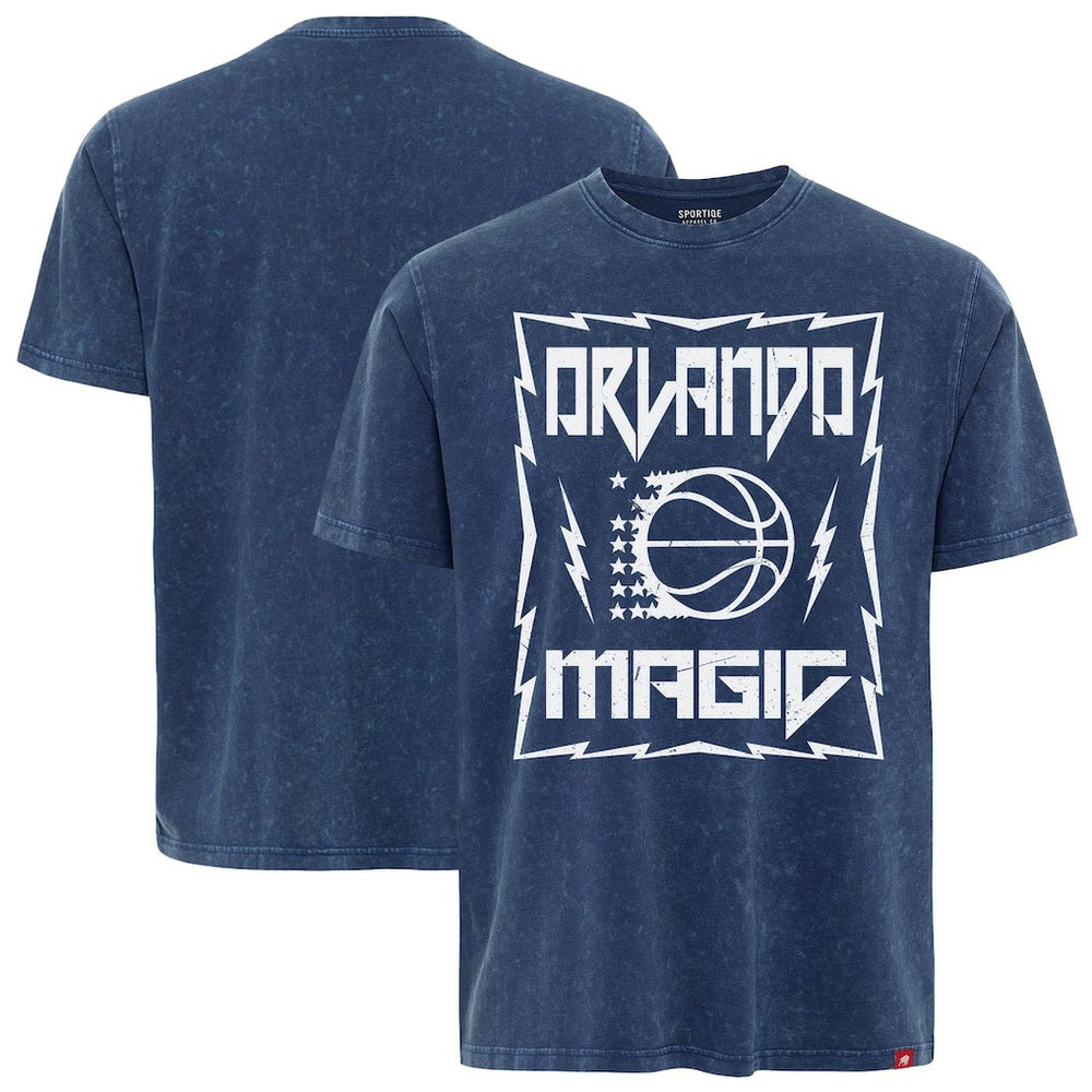Orlando Magic Sportiqe Unisex Rock & Roll Collection Angus Premium Mineral Wash T-Shirt Blue - NBA