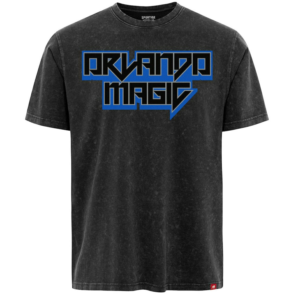 Orlando Magic Sportiqe Unisex Rock & Roll Collection Angus Premium Mineral Wash T-Shirt Black - NBA