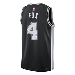 De'Aaron Fox San Antonio Spurs Unisex Swingman Player Jersey Icon Edition Black - NBA