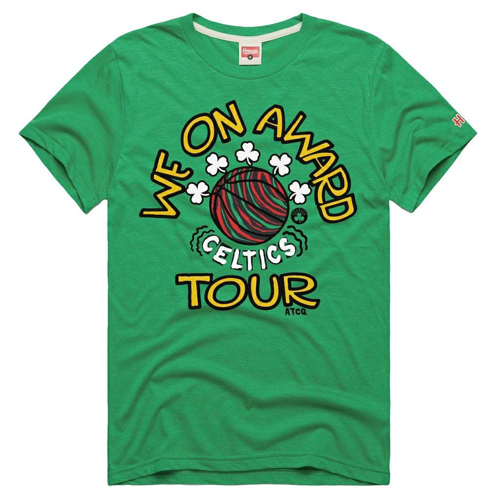 Boston Celtics Homage A Tribe Called Quest x NBA We On Award Tour T-Shirt Green - NBA