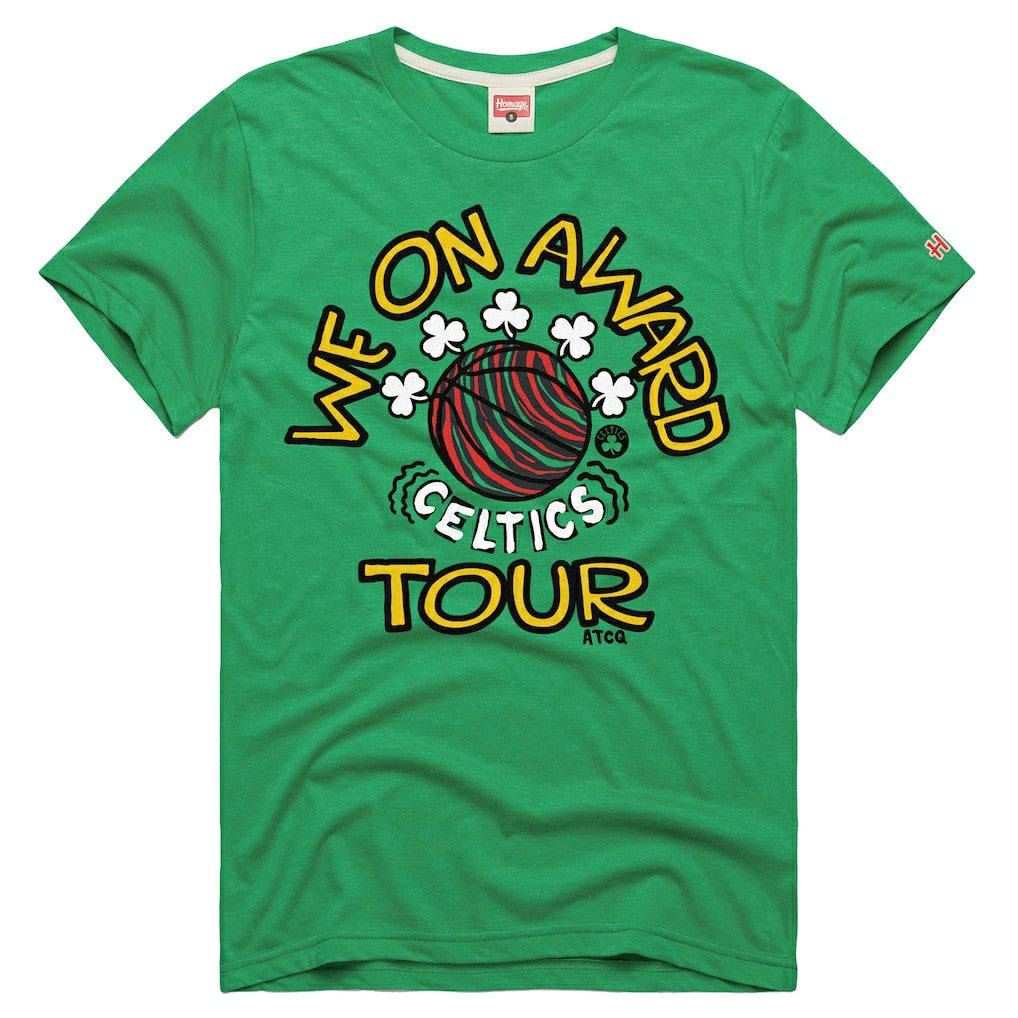 Boston Celtics Homage A Tribe Called Quest x NBA We On Award Tour T-Shirt Green - NBA