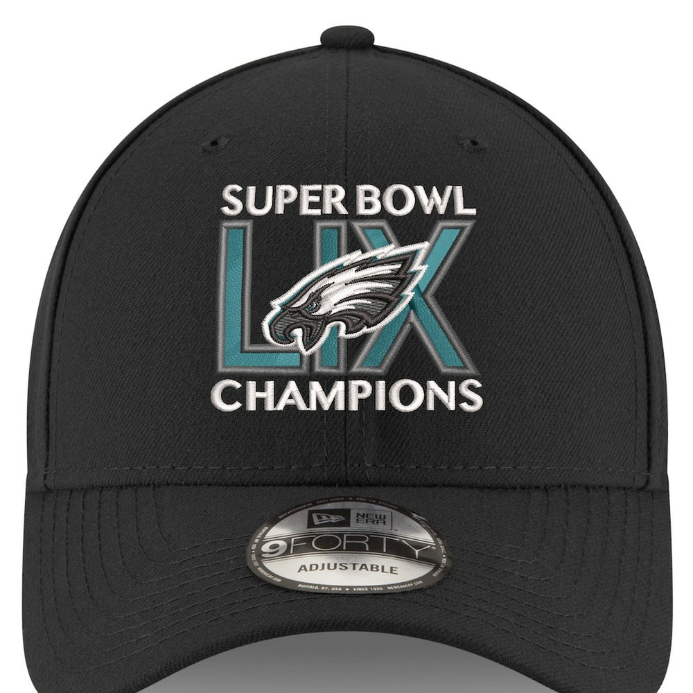 Philadelphia Eagles New Era Super Bowl LIX Champions 9FORTY Adjustable Hat Black | NFL