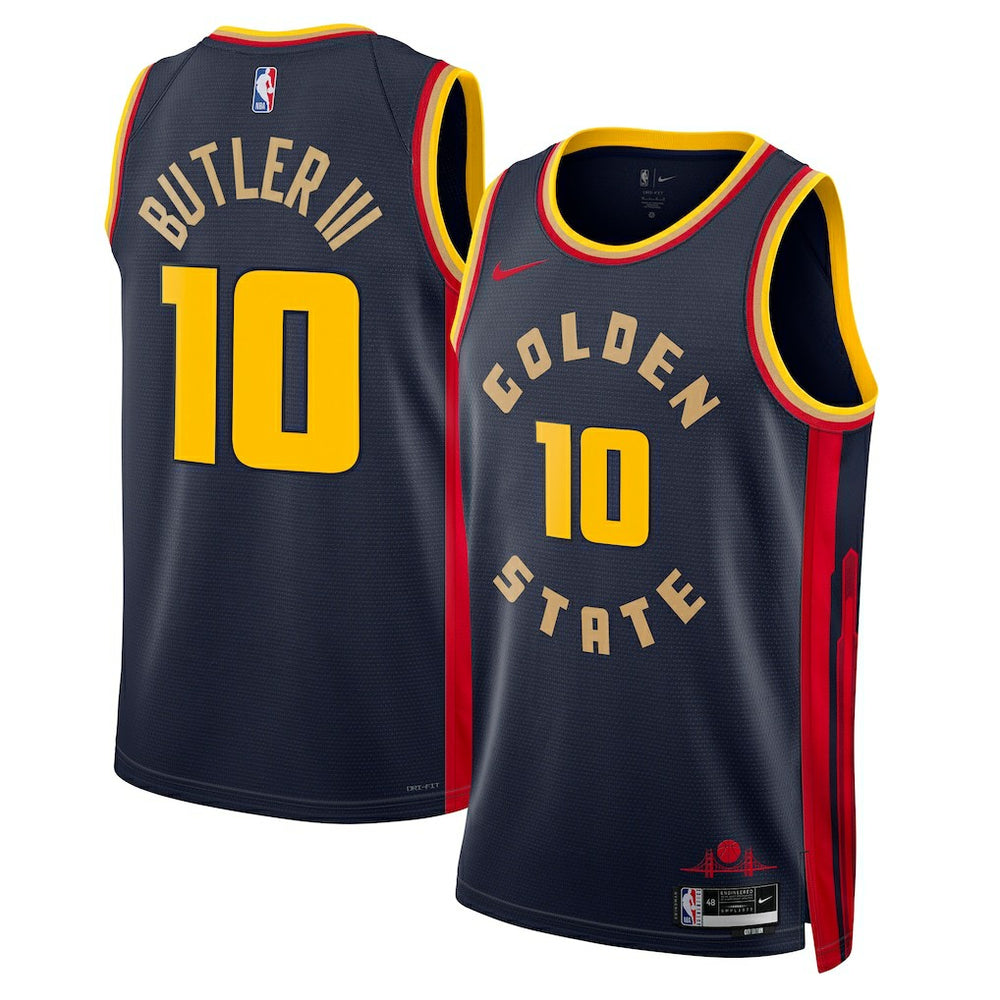 Jimmy Butler Golden State Warriors Unisex Swingman Jersey City Editi- Navy - NBA
