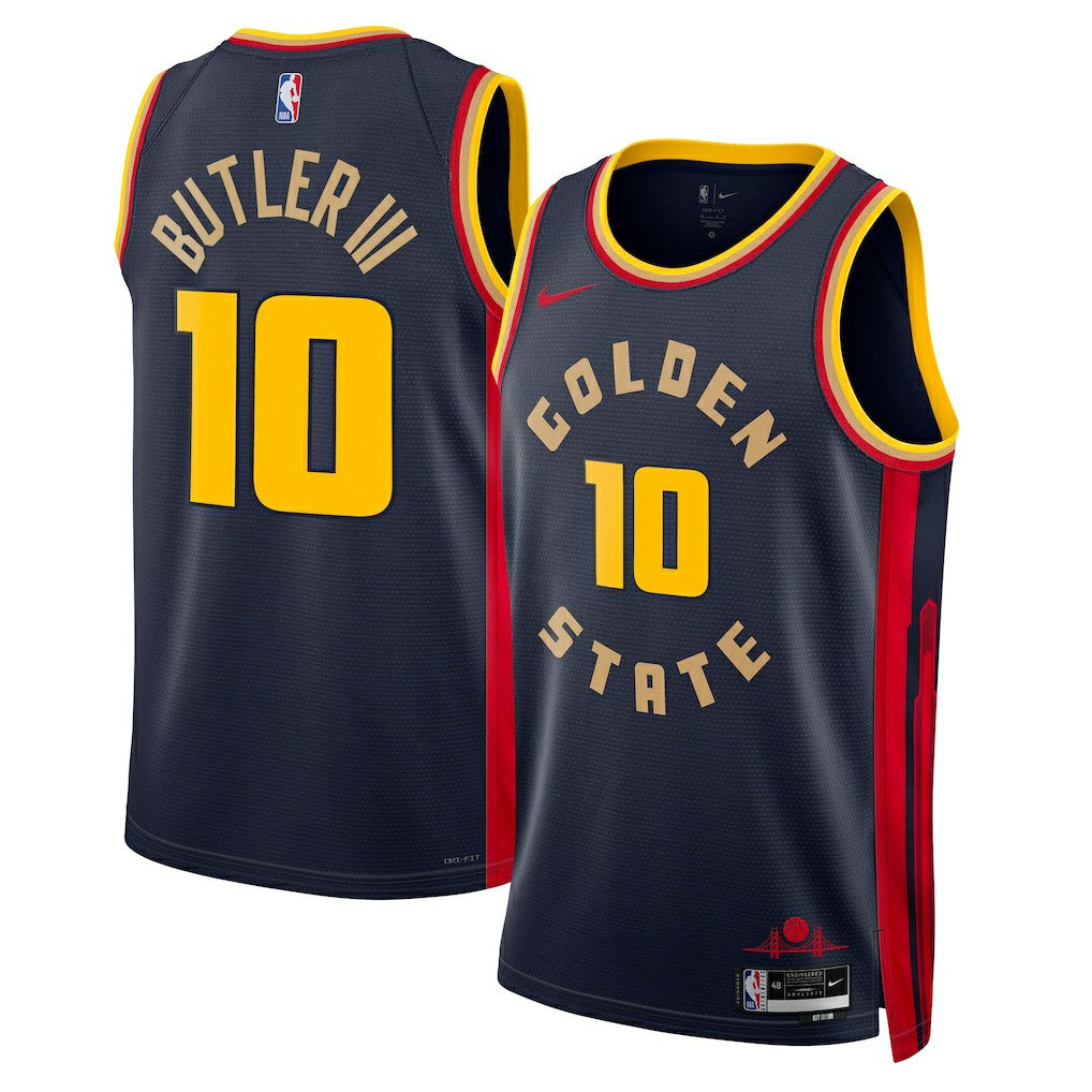Jimmy Butler Golden State Warriors Unisex Swingman Jersey City Editi- Navy - NBA