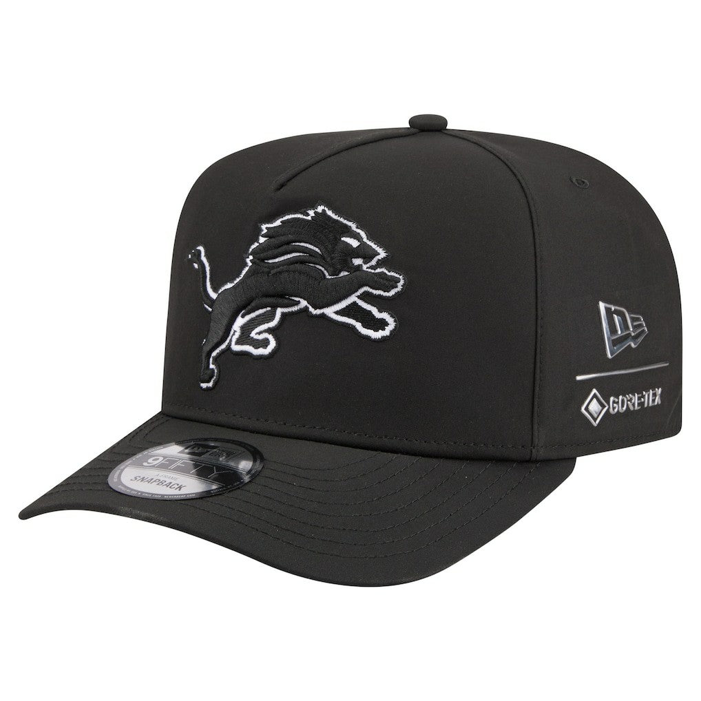 Detroit Lions New Era Gore-Tex A-Frame 9FIFTY Adjustable Hat Black | NFL