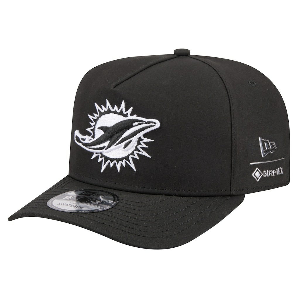 Miami Dolphins New Era Gore-Tex A-Frame 9FIFTY Adjustable Hat Black | NFL