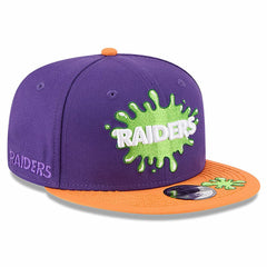 Las Vegas Raiders New Era Youth Nickelodeon Slime 9FIFTY Snapback Hat Purple/Orange | NFL