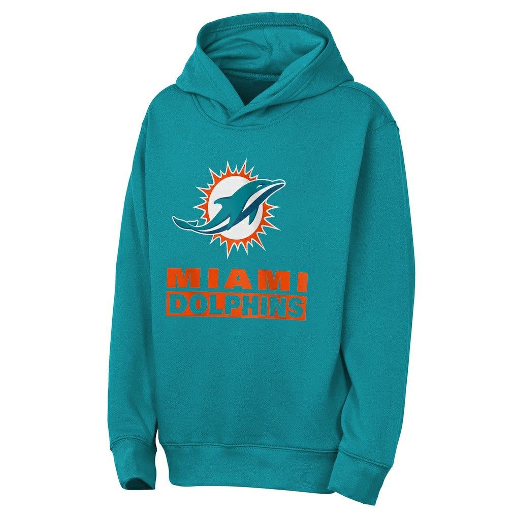 Miami Dolphins Outerstuff Youth Back to Basics Hoodie Aqua | NFL