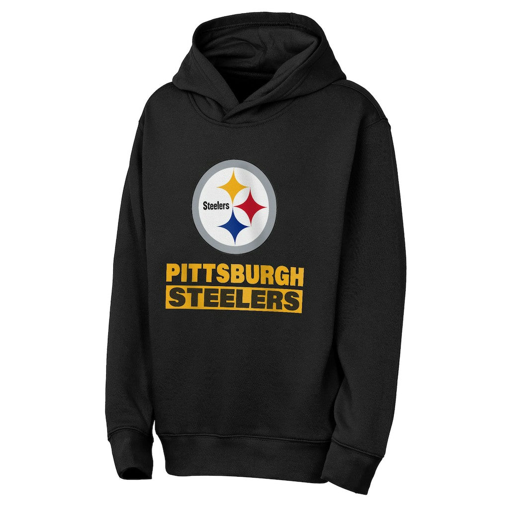 Pittsburgh Steelers Outerstuff Youth Back to Basics Hoodie Black | NFL