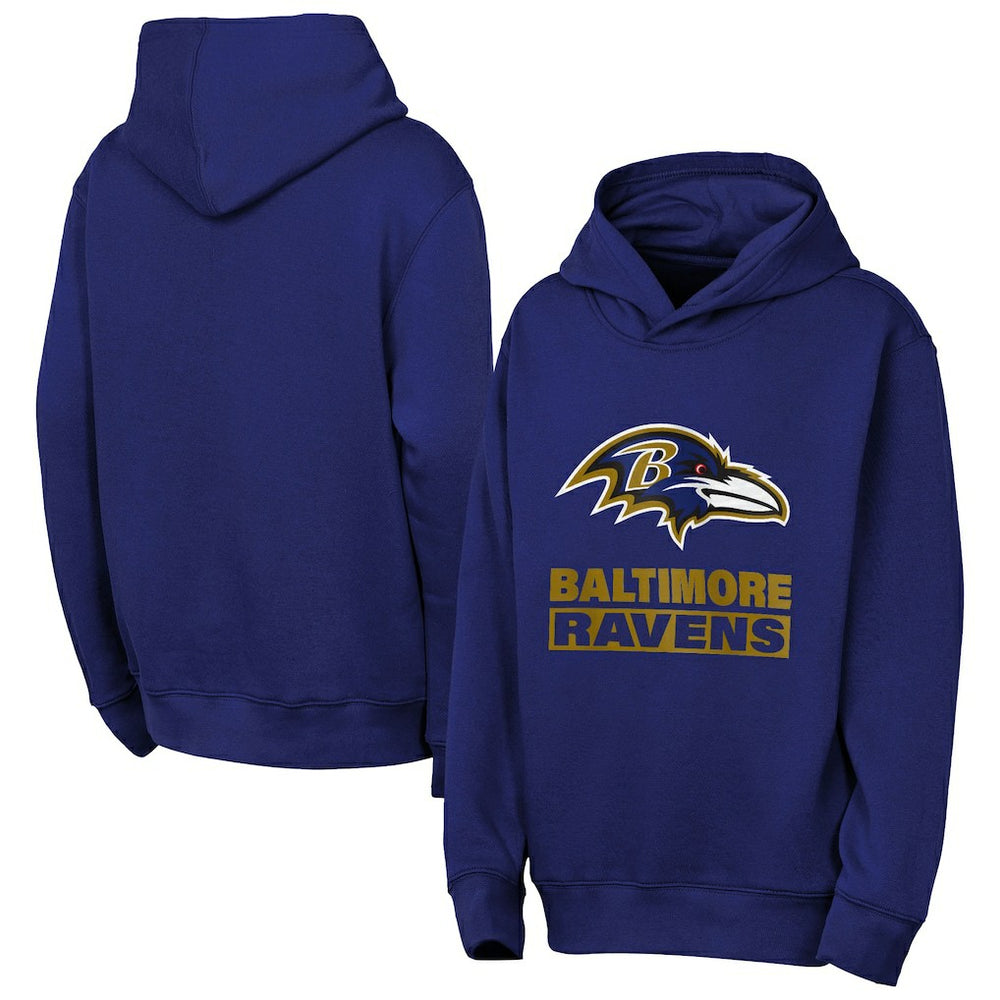 Baltimore Ravens Outerstuff Youth Back to Basics Hoodie Purple | NFL