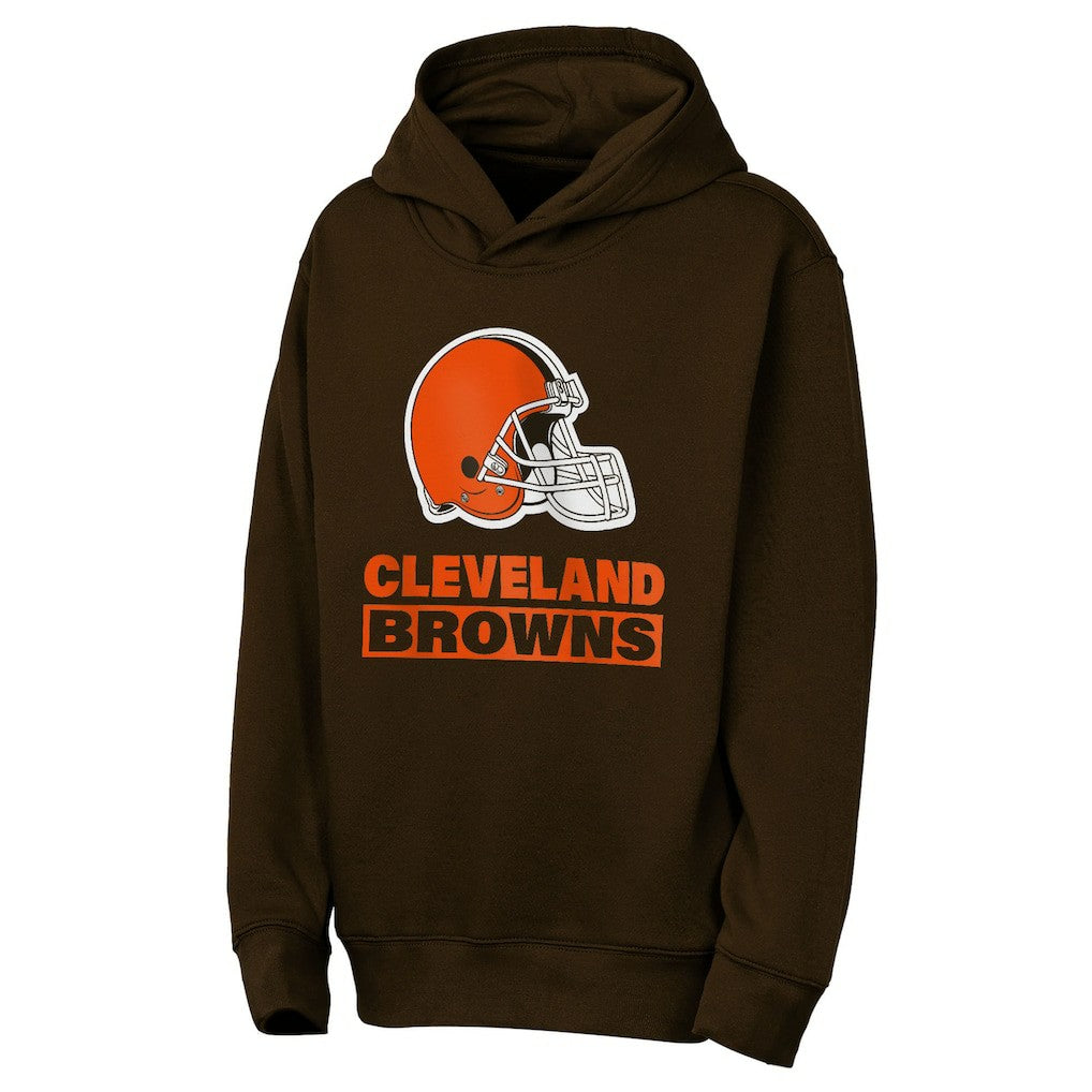 Cleveland Browns Outerstuff Youth Back to Basics Hoodie Brown | NFL