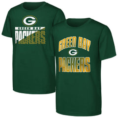 Green Bay Packers Outerstuff Youth Never Quit 2-Pack T-Shirt Set Green | NFL