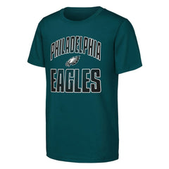 Philadelphia Eagles Outerstuff Youth Never Quit 2-Pack T-Shirt Set Midnight Green | NFL