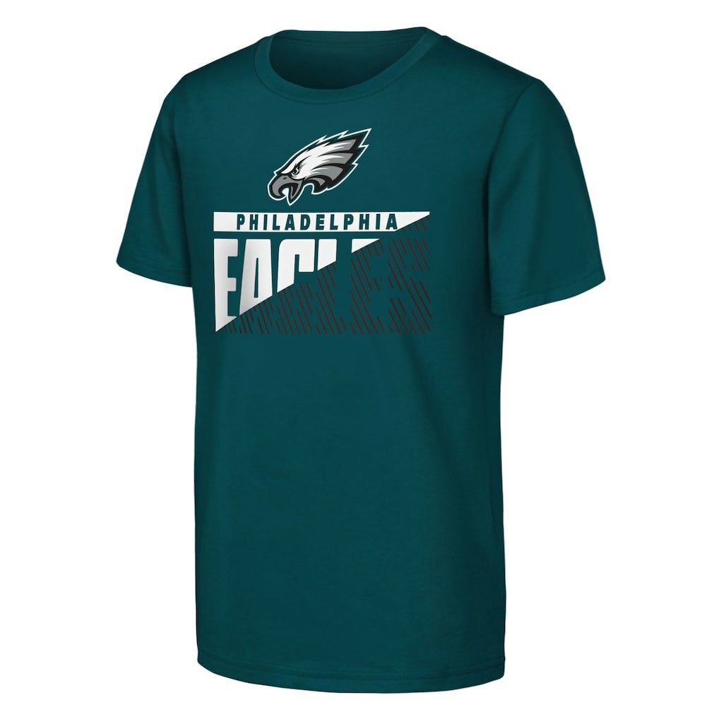 Philadelphia Eagles Outerstuff Youth Never Quit 2-Pack T-Shirt Set Midnight Green | NFL