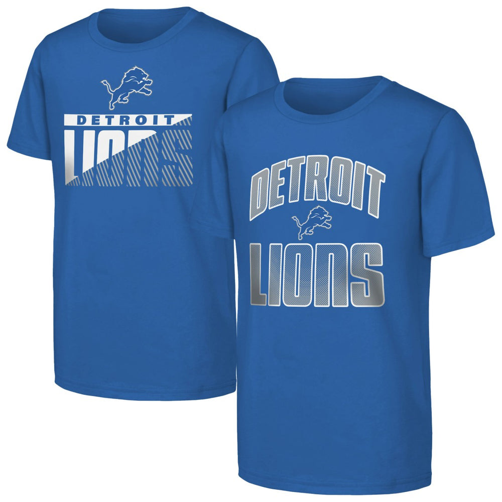 Detroit Lions Outerstuff Youth Never Quit 2-Pack T-Shirt Set Blue | NFL