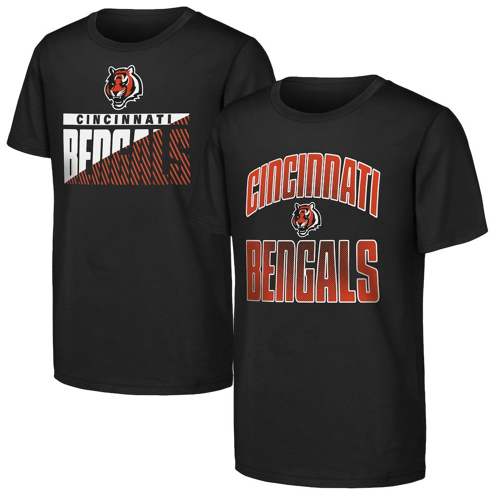 Cincinnati Bengals Outerstuff Youth Never Quit 2-Pack T-Shirt Set Black | NFL