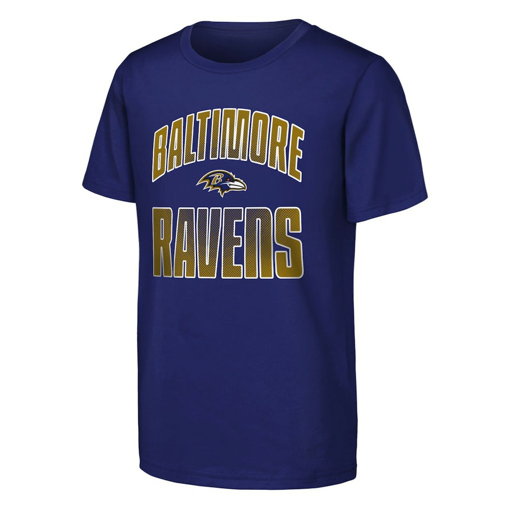 Baltimore Ravens Outerstuff Youth Never Quit 2-Pack T-Shirt Set Purple | NFL