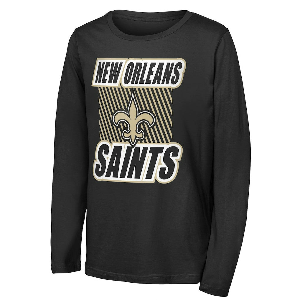 New Orleans Saints Outerstuff Youth Never Settle Long Sleeve T-Shirt Black | NFL