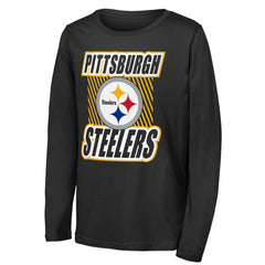 Pittsburgh Steelers Outerstuff Youth Never Settle Long Sleeve T-Shirt Black | NFL