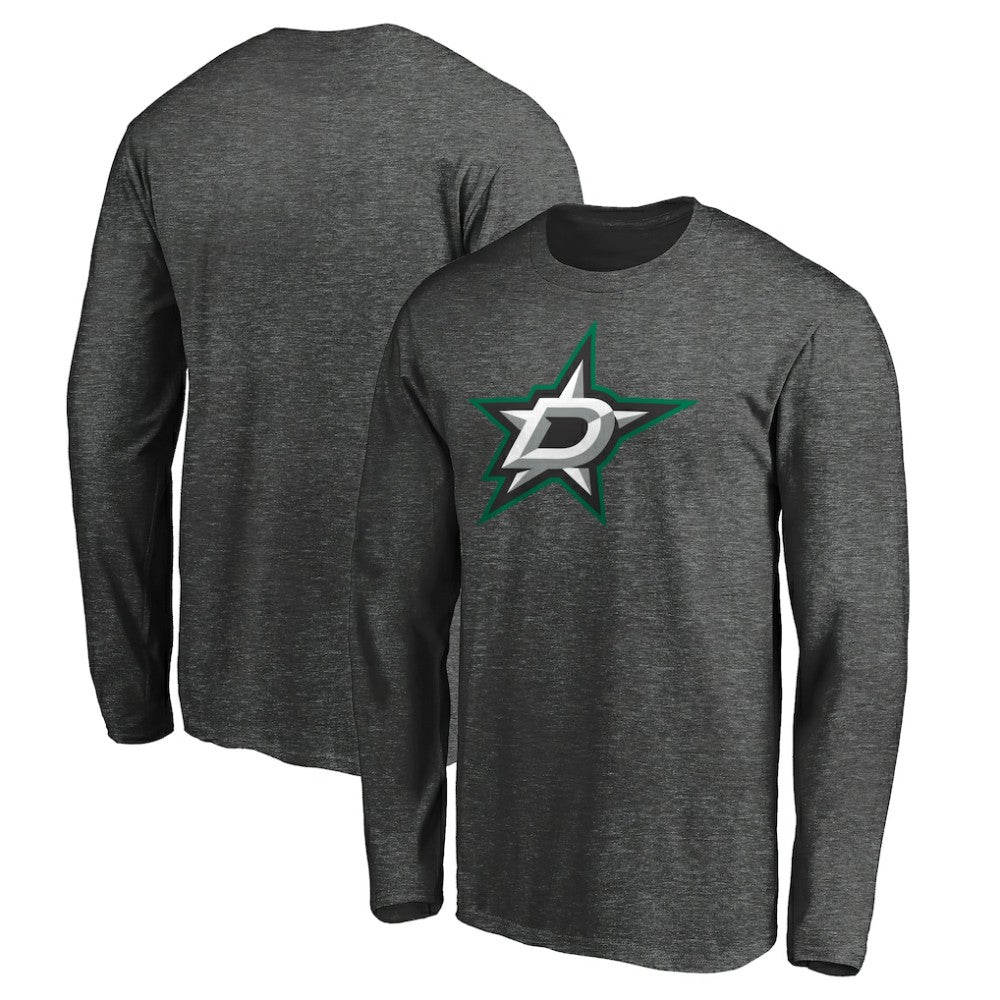 Dallas Stars Fanatics Logo Long Sleeve T-Shirt - Charcoal - NHL