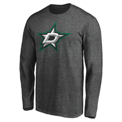Dallas Stars Fanatics Logo Long Sleeve T-Shirt - Charcoal - NHL