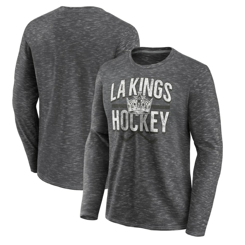 Los Angeles Kings Fanatics Logo Long Sleeve T-Shirt - Charcoal - NHL