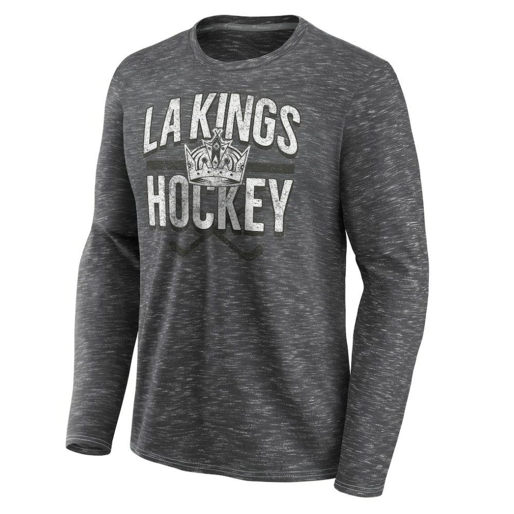 Los Angeles Kings Fanatics Logo Long Sleeve T-Shirt - Charcoal - NHL