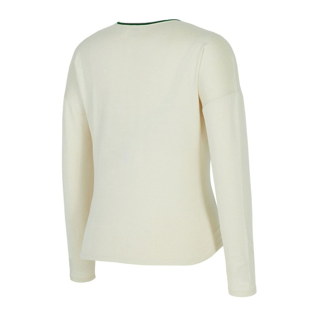 Boston Celtics Concepts Sport Women's Kaki Hacci Knit Long Sleeve Top & Shorts Set Cream - NBA
