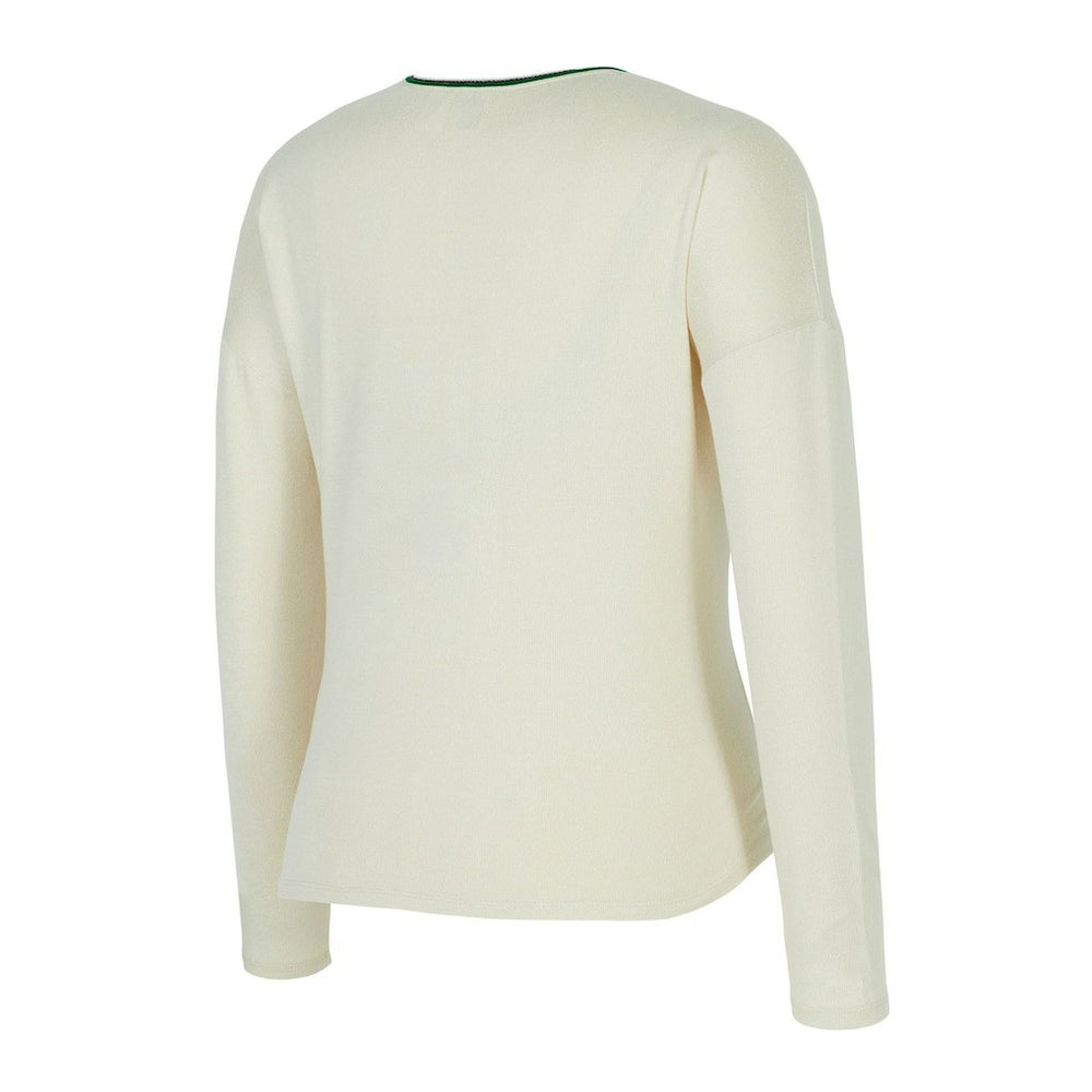 Boston Celtics Concepts Sport Women's Kaki Hacci Knit Long Sleeve Top & Shorts Set Cream - NBA