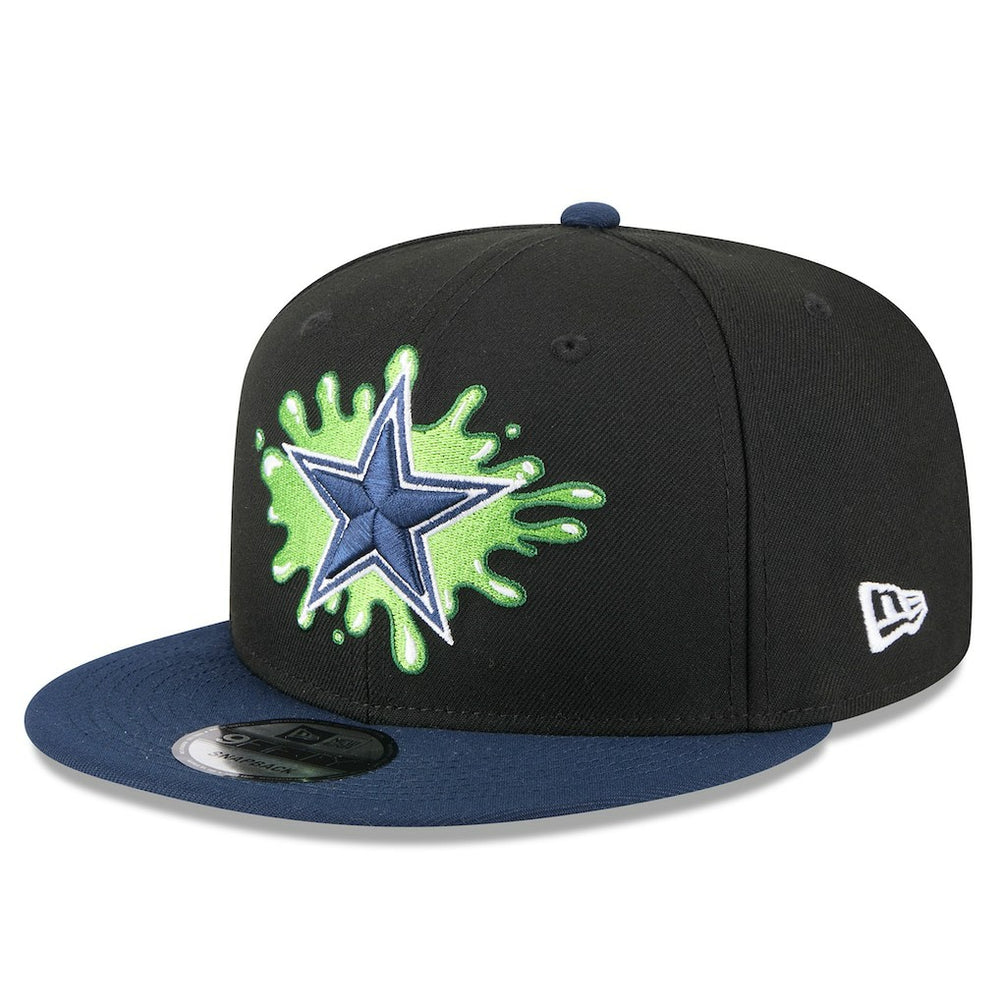 Dallas Cowboys New Era Nickelodeon Slime 9FIFTY Snapback Hat Black/Navy | NFL