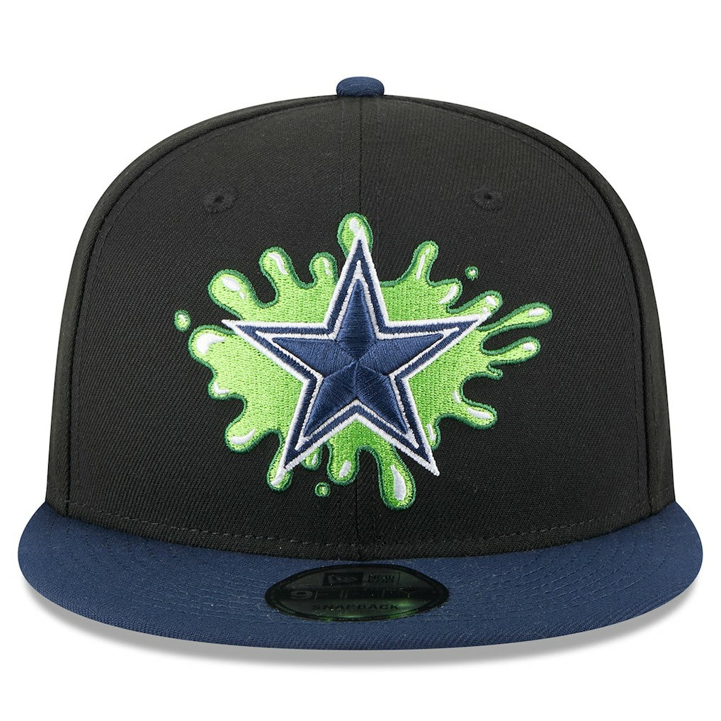 Dallas Cowboys New Era Nickelodeon Slime 9FIFTY Snapback Hat Black/Navy | NFL