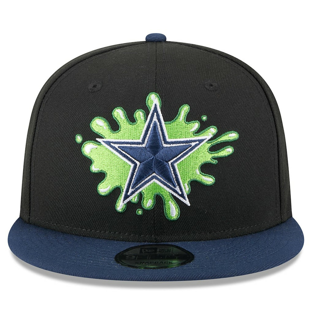 Dallas Cowboys New Era Nickelodeon Slime 9FIFTY Snapback Hat Black/Navy | NFL