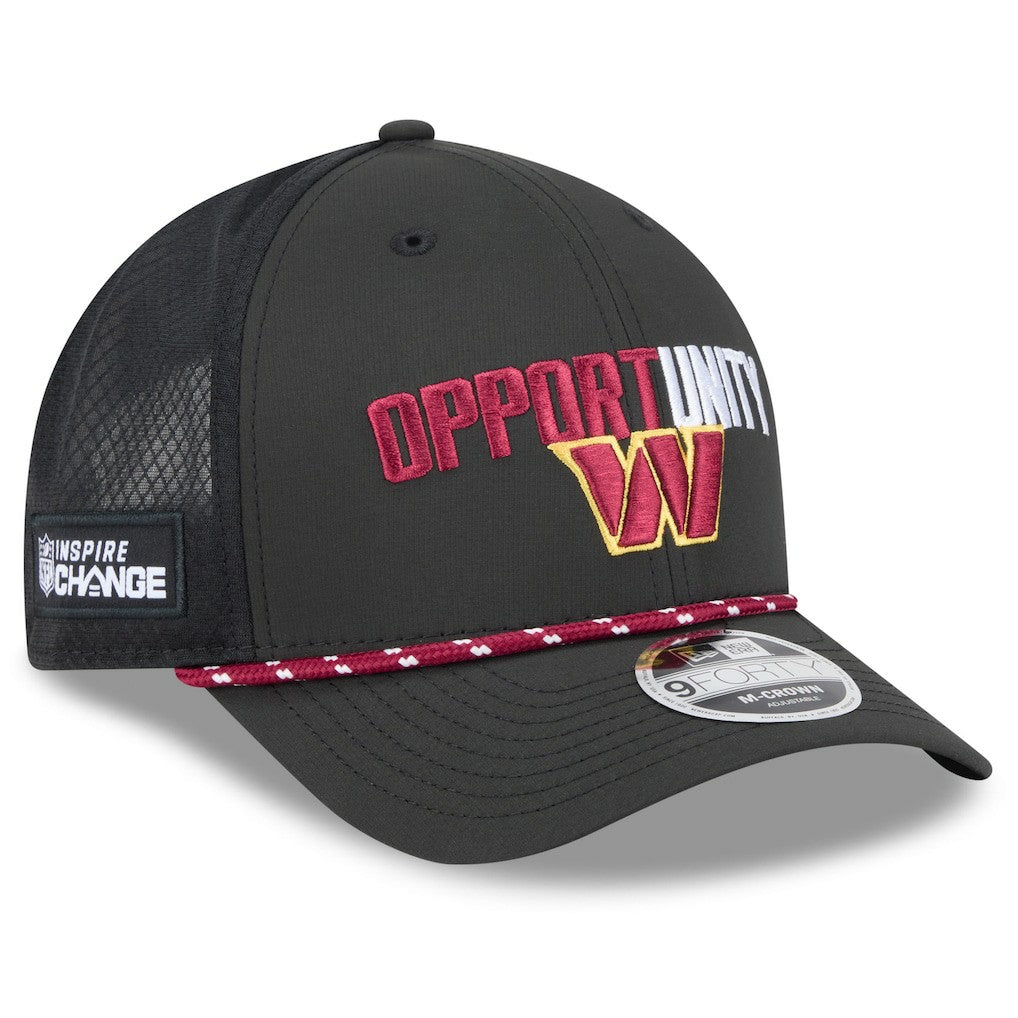 Washington Commanders New Era 2025 Inspire Change 9FORTY M-Crown Adjustable Hat Black | NFL