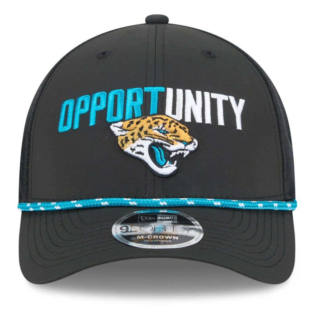 Jacksonville Jaguars New Era 2025 Inspire Change 9FORTY M-Crown Adjustable Hat Black | NFL