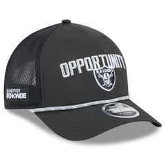 Las Vegas Raiders New Era 2025 Inspire Change 9FORTY M-Crown Adjustable Hat Black | NFL