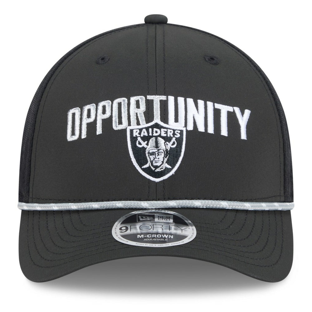 Las Vegas Raiders New Era 2025 Inspire Change 9FORTY M-Crown Adjustable Hat Black | NFL