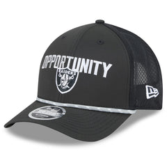 Las Vegas Raiders New Era 2025 Inspire Change 9FORTY M-Crown Adjustable Hat Black | NFL