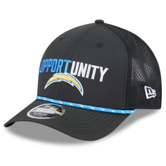 Los Angeles Chargers New Era 2025 Inspire Change 9FORTY M-Crown Adjustable Hat Black | NFL