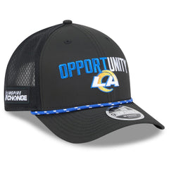Los Angeles Rams New Era 2025 Inspire Change 9FORTY M-Crown Adjustable Hat Black | NFL