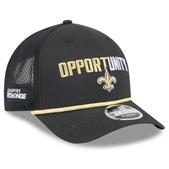 New Orleans Saints New Era 2025 Inspire Change 9FORTY M-Crown Adjustable Hat Black | NFL