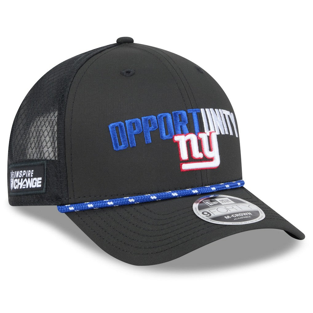 New York Giants New Era 2025 Inspire Change 9FORTY M-Crown Adjustable Hat Black | NFL