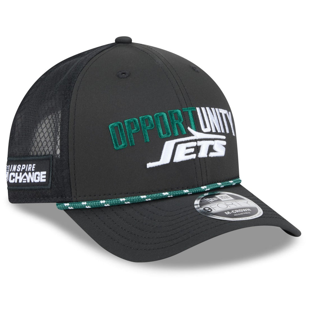 New York Jets New Era 2025 Inspire Change 9FORTY M-Crown Adjustable Hat Black | NFL