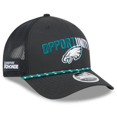 Philadelphia Eagles New Era 2025 Inspire Change 9FORTY M-Crown Adjustable Hat Black | NFL